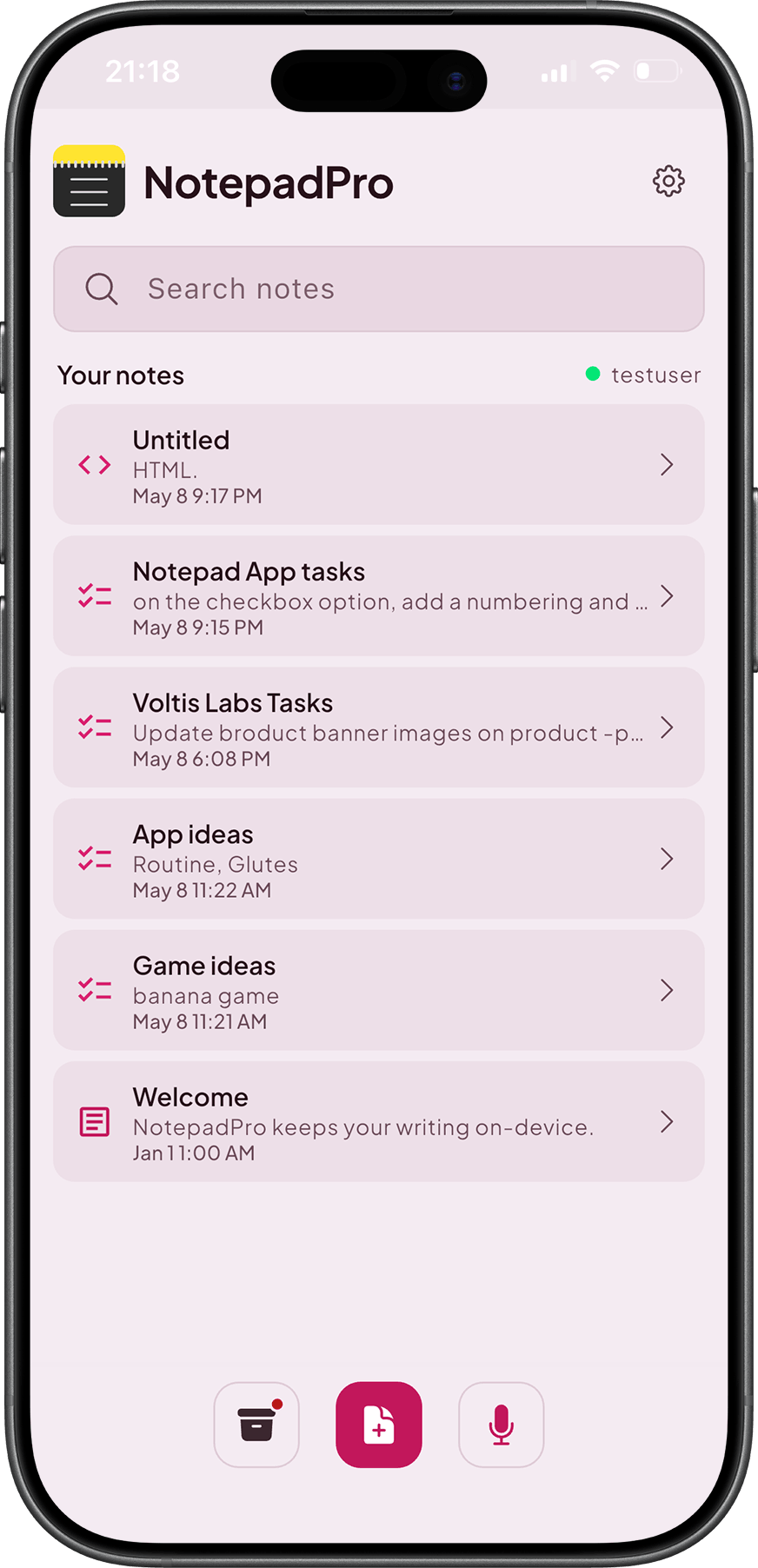 NotepadPro app preview 5 of 8